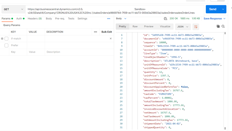 image from Navigation in Business Central APIs
